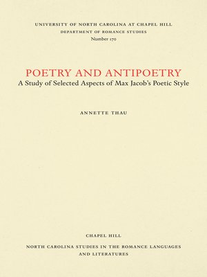cover image of Poetry and Antipoetry